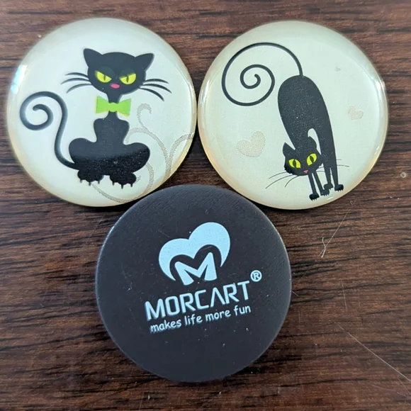 Black Cat Decorative Magnets Set - Picture 2 of 3